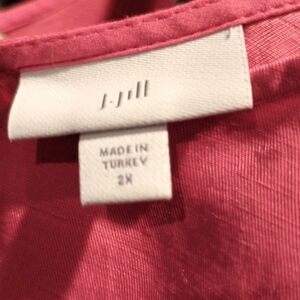FINAL PRICE J. Jill Coral Rounded Front V-neck Back Seamed Linen Blend Dress 3X